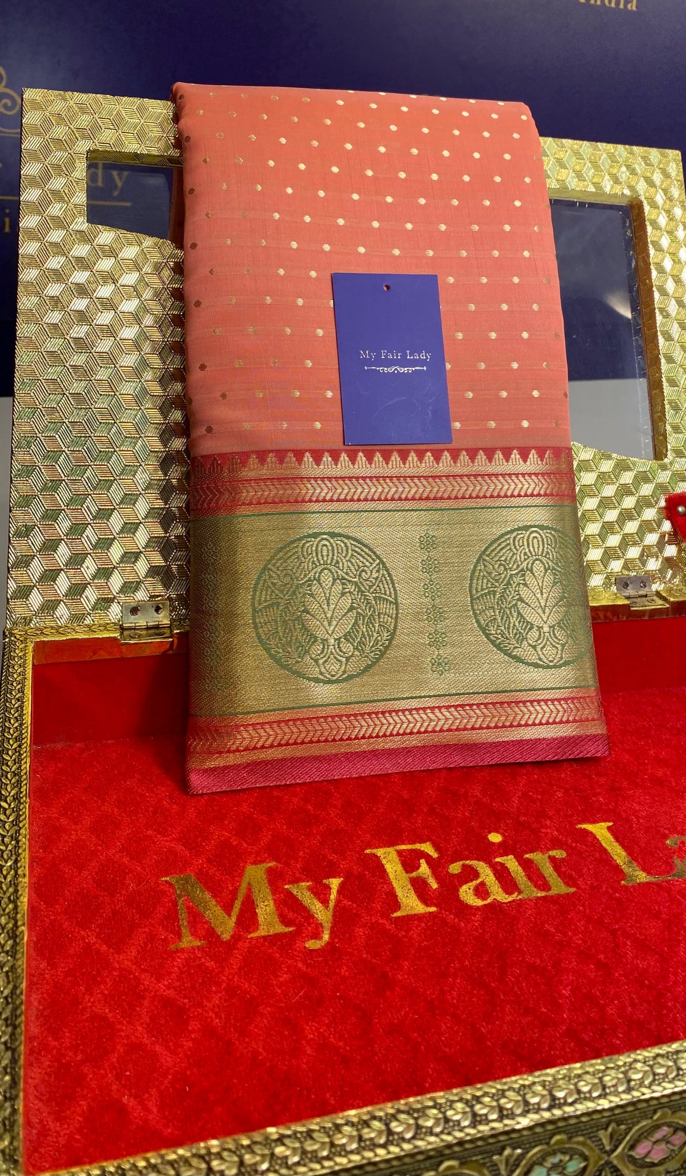 SemiSilk Saree Salmon Pink Colour [Code 626] My Fair Lady