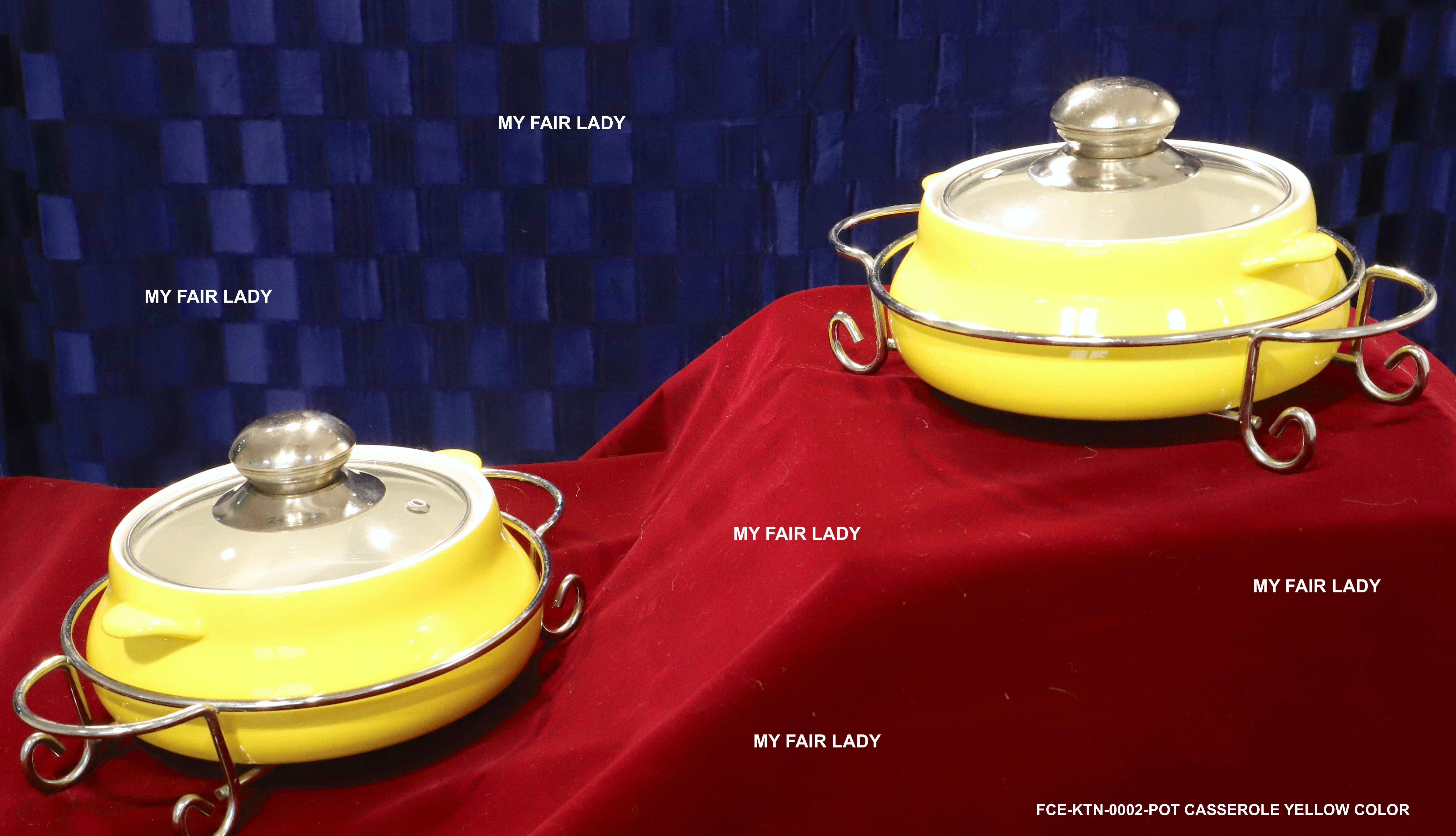 Hot Pot / Ceramic Ware (Small) 2 Pcs Set Yellow Color – My Fair Lady